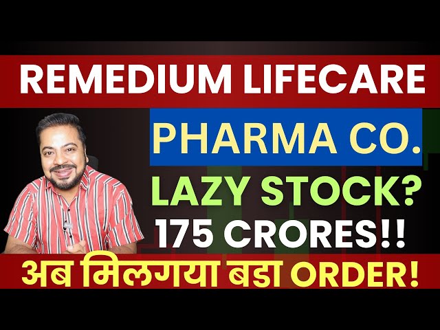 सुस्त SHARE में आएगी जान, मिला ₹175 CRORES का INTERNATIONAL ORDER | Remedium Lifecare Ltd. Share