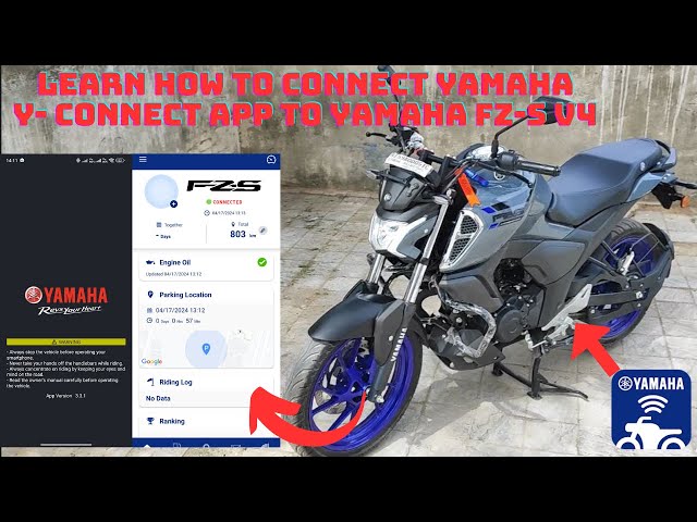 Learn How to Connect Yamaha Y-Connect App to Yamaha FZ-S V4 2024