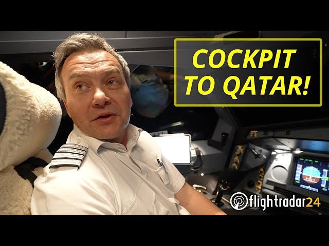 On the A330 flight deck to Doha with Finnair