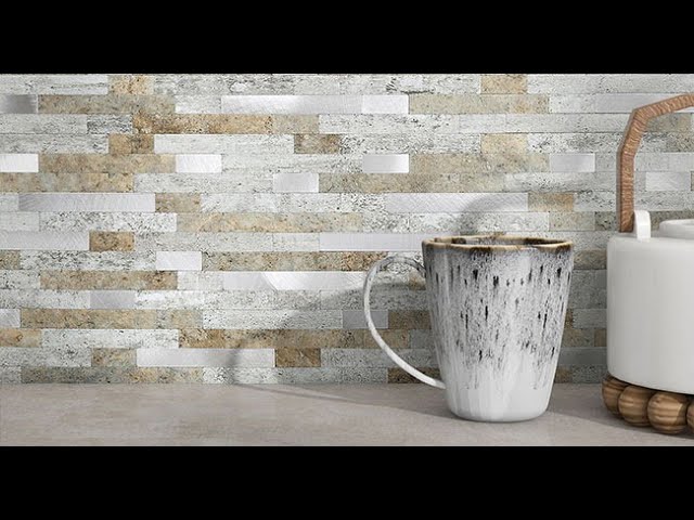 MOFIT 3D Stone Brick Backsplash Tile for Kitchen Peel and Stick Self-Adhesive Wall Tile