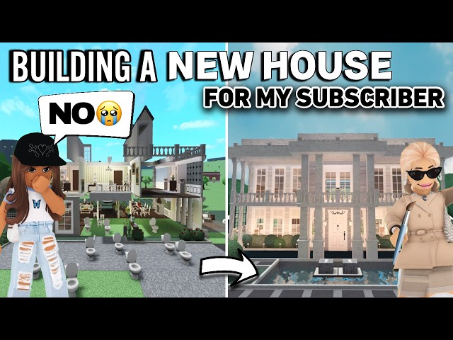 HER HOUSE Was DELETED..SO I BUILT HER A MANSION In BLOXBURG