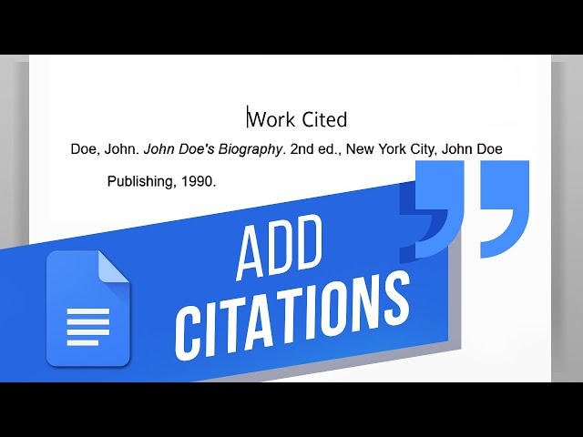 Google Docs: How to Create Citations & a Bibliography