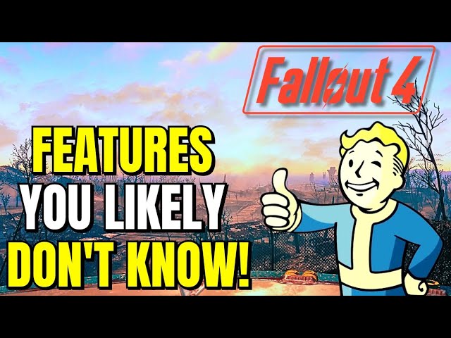 Fallout 4 HIDDEN MECHANICS You Might Not Know About!!