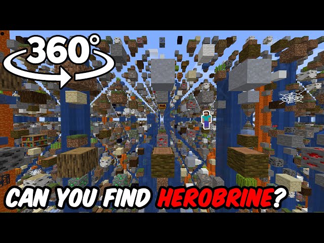 360° POV: Can you find Herobrine in 1:15 min
