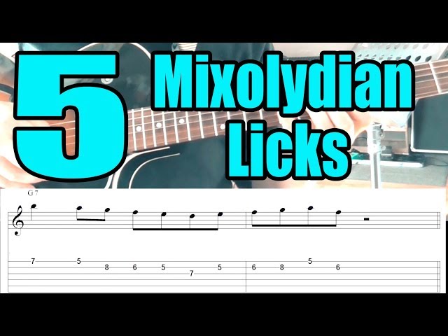 5 Easy Mixolydian Jazz Guitar Licks With Tabs For Beginners