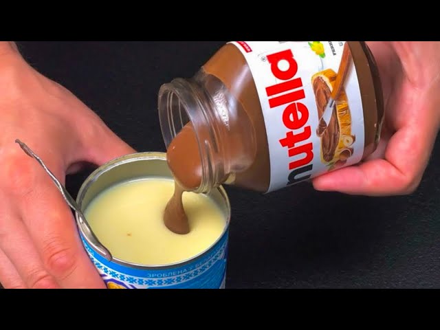 You will be enthusiastic! Beat condensed milk with Nutella! No baking and gelatin!