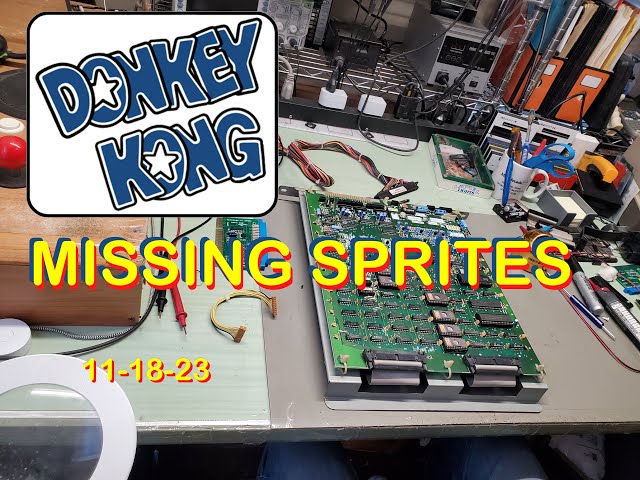 Donkey Kong PCB (TKG4) Repair - Missing Sprites (231118)
