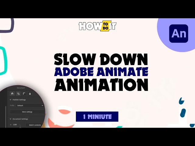How to slow down adobe animate animation 2024 | Skill Wave