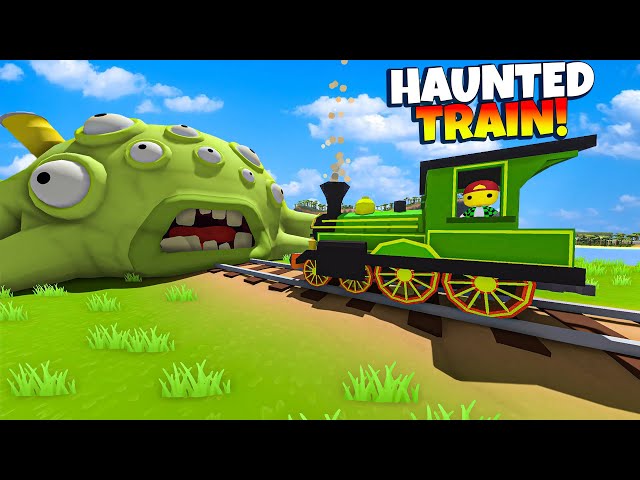 Giant Monster EATS Haunted Train in Wobbly Life City!?