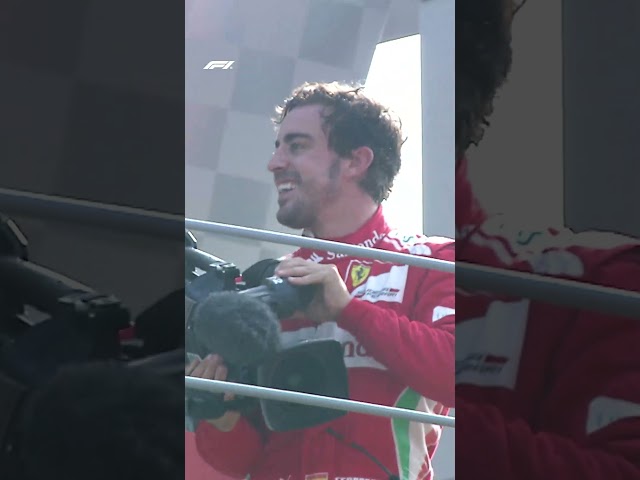When Fernando Alonso Borrowed A Camera on Podium! 🎥🇮🇹 #Shorts