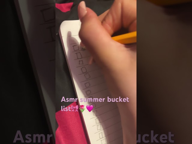 Asmr summer bucket list 🎀🌷🩷