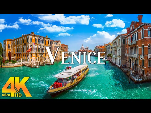 FLYING OVER VENICE (4K UHD) - The most romantic city in Europe - 4K Video Ultra HD