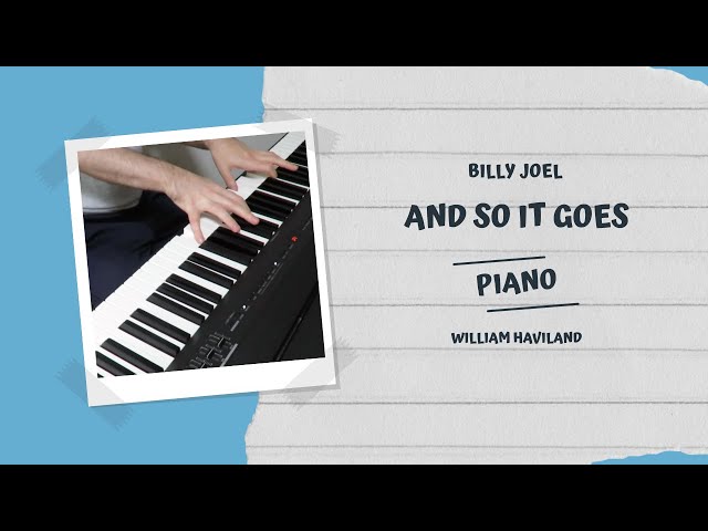 And So It Goes - piano cover