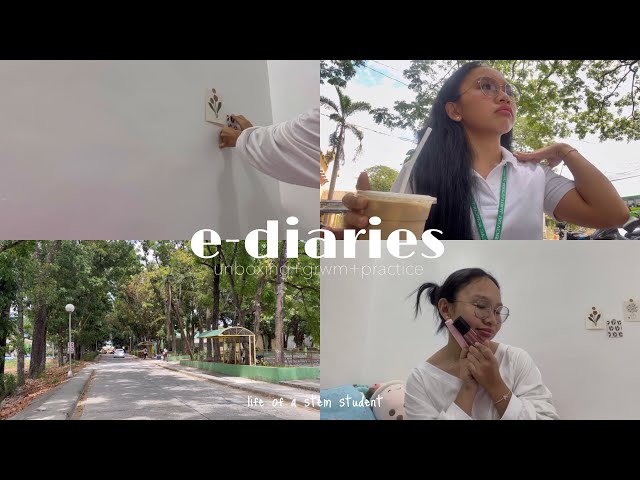 e-diaries | life of a stem student🪻unboxing, oc + grwm, practice