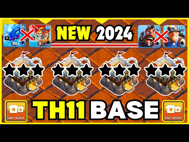 BASE TH 11 STRONGEST COPY LINK LATEST 2024 | TH11 BEST BASE | CLASH OF CLANS