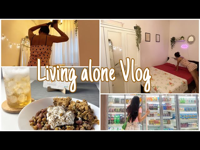 VLOG 100: living alone vlog🎀cooking👩🏻‍🍳aesthetic life of an indian girl🌱going to grocery store