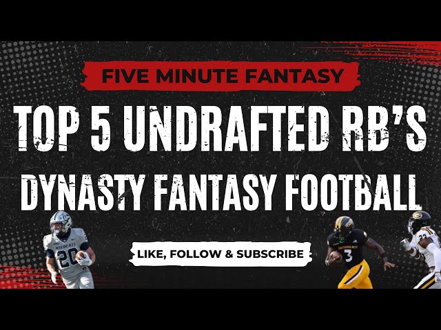 Top 5 Undrafted Rookie Running Backs to Target for Dynasty Fantasy Football #fiveminutefantasy