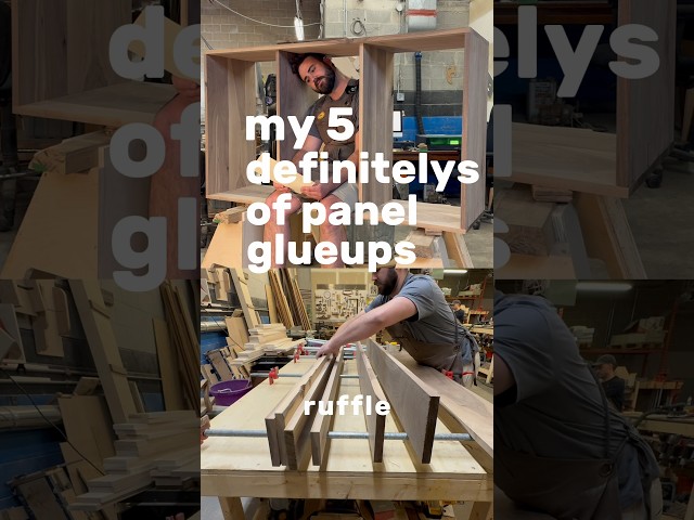 Panel Glue Ups #tips #furnituremaker #maker #woodworking #woodworkingtips #diy #woodshop #tools