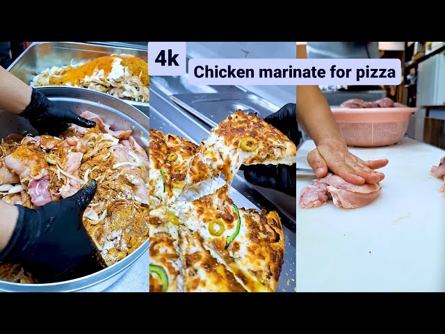 Season chicken breasts for pizza with this method .