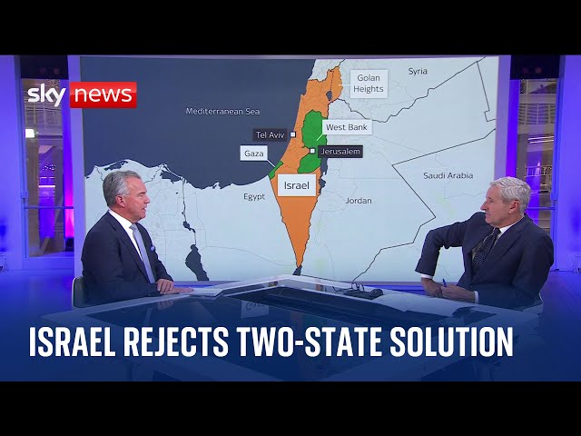 Israel rejects two-state solution - what does it mean for military strategy? | Israel-Hamas war