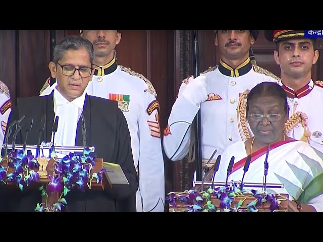 Chief Justice of India NV Ramana administers oath to Droupadi Murmu as the President of India