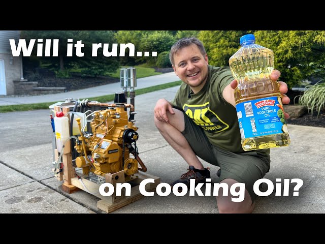 Will Caterpillar Diesel run on Cooking oil? Attempt to run engine on Transmission Fluid & other oils