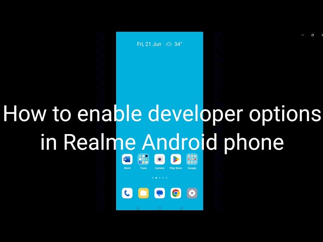 How to enable developer options in Realme