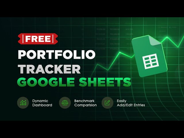Portfolio Tracker in Google Sheets for Free | Dashboard | Benchmark Compare