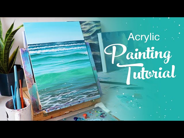 Acrylic Painting Tutorial - Crystal Ocean Water