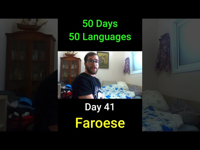 Faroese - 50 Days 50 Languages (Day 41)