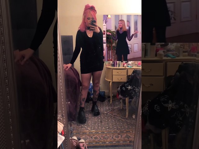 Styling midsize 90s whimsigoth outfits inspired by Sabrina the teenage witch 🌙 #ootd #short