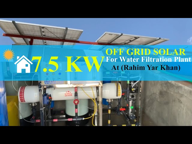7.5KW Solar for Water Filtration Plant at Rahimyar Khan