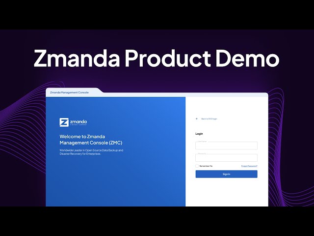 Zmanda Product Demo: Detailed Feature and Management Console Walkthrough