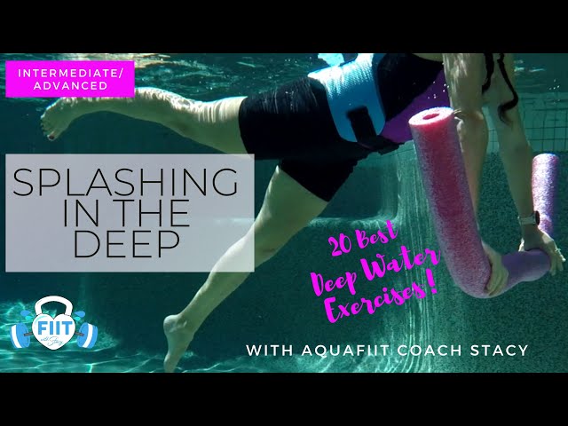 Aqua Fitness Deep Water Workout  - 20 BEST EXERCISES for the deep end of your pool-  AquaFIIT