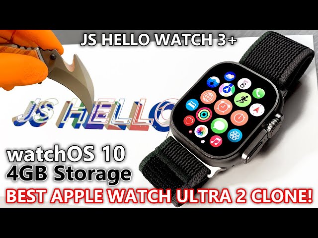 JS Hello Watch 3 Plus SmartWatch (2024 version) Unboxing & Review Amazing Watch Ultra 2 Copy- ASMR