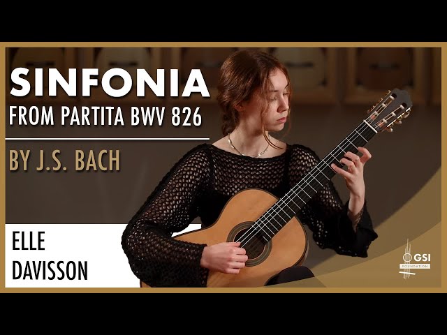 J.S. Bach's "Sinfonia" from "Partita, BWV 826" played by Elle Davisson on a 2013 Hermann Hauser III