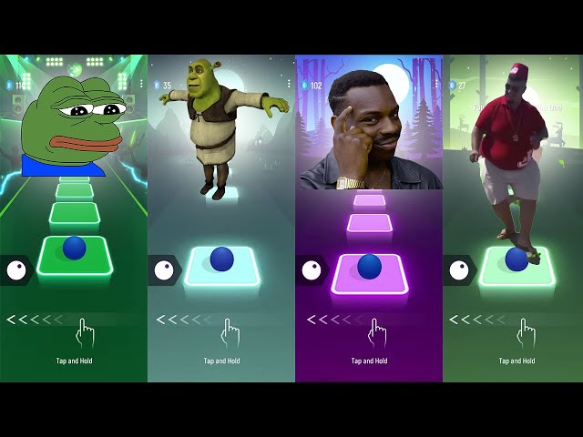 Memes Pepe Frog vs Shrek Meme vs You know Meme vs Skibidi DOP DOP  Tiles Hop EDM Rush!