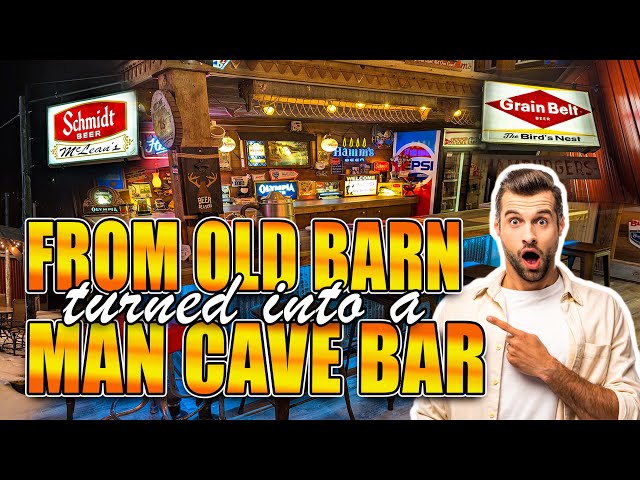 Man Cave Barn Conversion Walk Through | Fully Loaded Bar!
