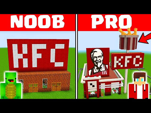 Minecraft NOOB vs PRO: KFC HOUSE CHALLENGE by Mikey Maizen and JJ (Maizen Parody)