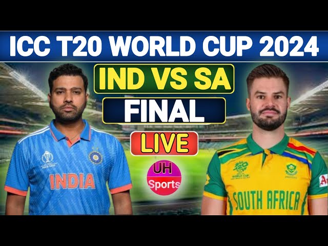 IND Vs SALive, Final | Live Scores & Commentary | India vs South Africa | ICC T20 World Cup 2024, 7V