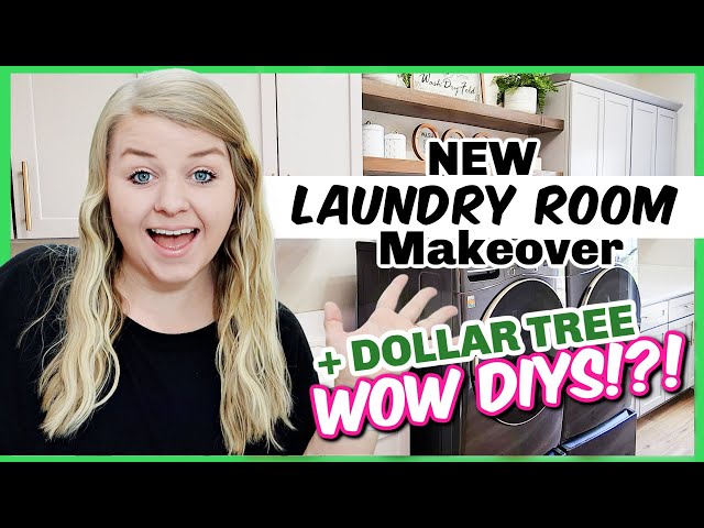 HIGH-END DIY Dollar Tree Laundry Room Decor Ideas | New House Decorate With Me | Krafts by Katelyn