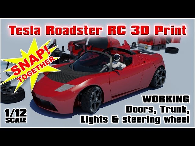 3D Printing a Tesla Roadster RC Car