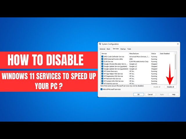 Disable Windows 11 Services You Don't Need! To Speed Up Your PC(Updated 2024)
