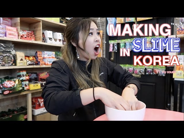 DIY SLIME CAFE: Making SLIME in Korea // 한국에서 슬라임 만들기