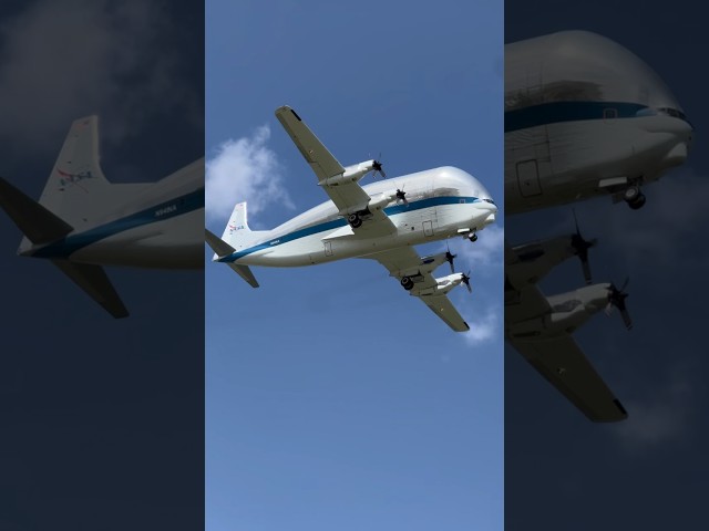 NASA Super Guppy arriving into KEFD Ellington Airport before heading to EAA Oshkosh 2023!