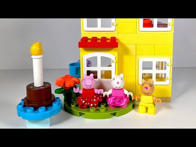 Creating An Epic Lego Duplo Peppa Pig Birthday House Playset With Relaxing ASMR Sounds!