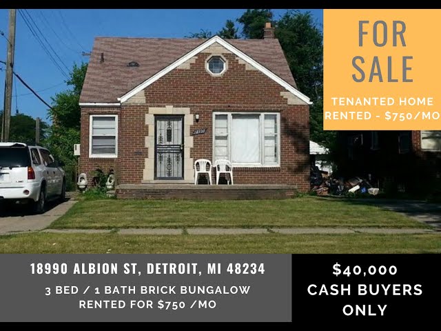 18990 Albion St, Detroit for Sale $40k