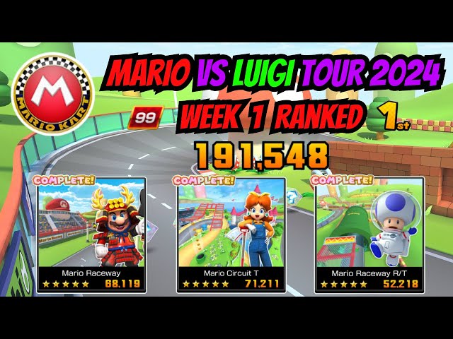 Week 1 Ranked Cup - Mario vs Luigi Tour (2024) | Mario Kart Tour
