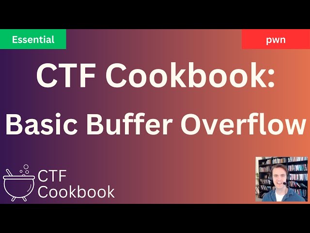 Basic Buffer Overflow - CTF Cookbook - pwn