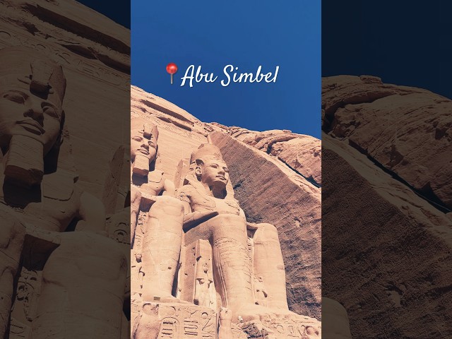 Some of the tallest rock carved statues in Egypt! Wow! 😍 #egyptology #shorts #youtubeshorts #travel
